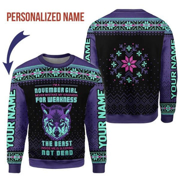 YMskins Personalized Tops November Girl All Over Printed