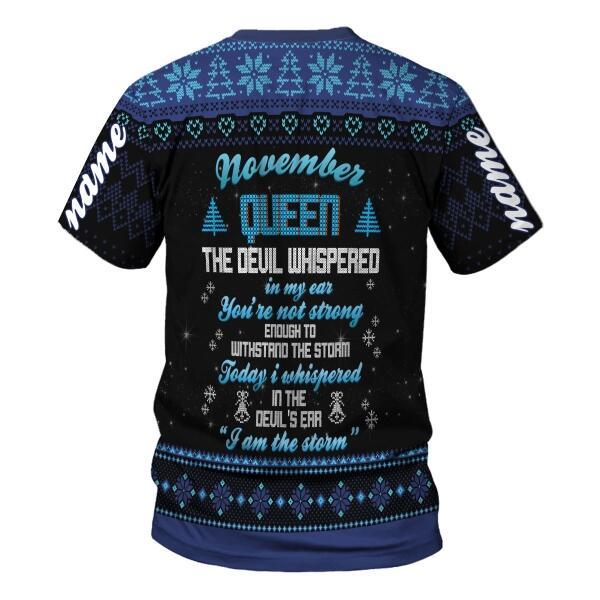 YMskins Personalized Tops November Girl All Over Printed