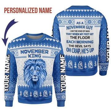 YMskins Personalized Tops November King All Over Printed