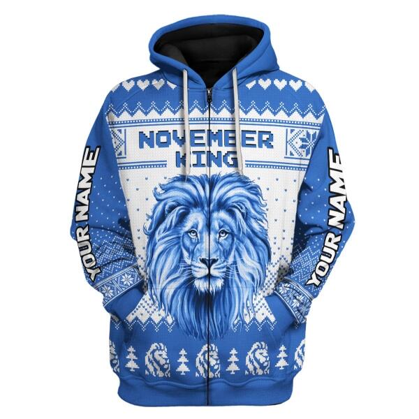 YMskins Personalized Zip Hoodie November Guy All Over Printed