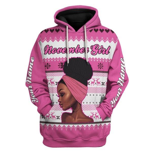 YMskins Personalized Tops November Girl All Over Printed