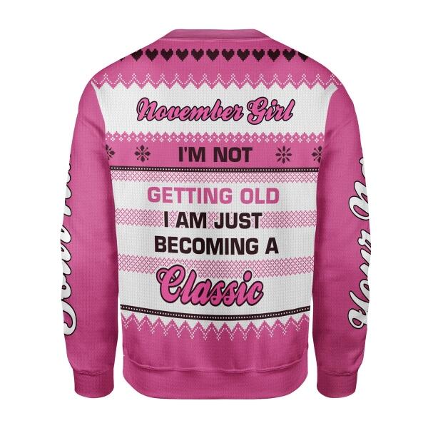 YMskins Personalized Sweatshirt November Girl All Over Printed