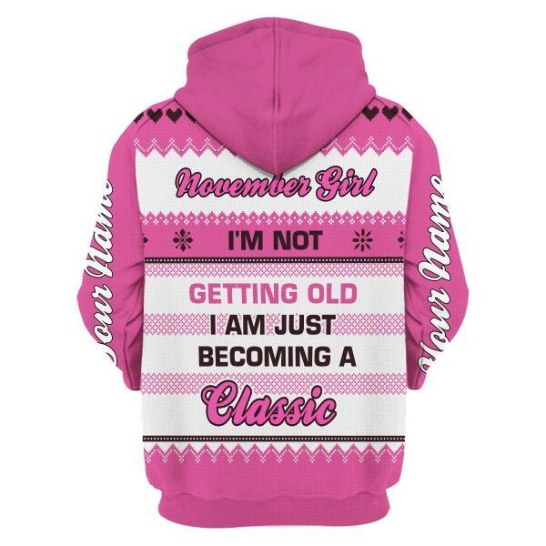 YMskins Personalized Tops November Girl All Over Printed