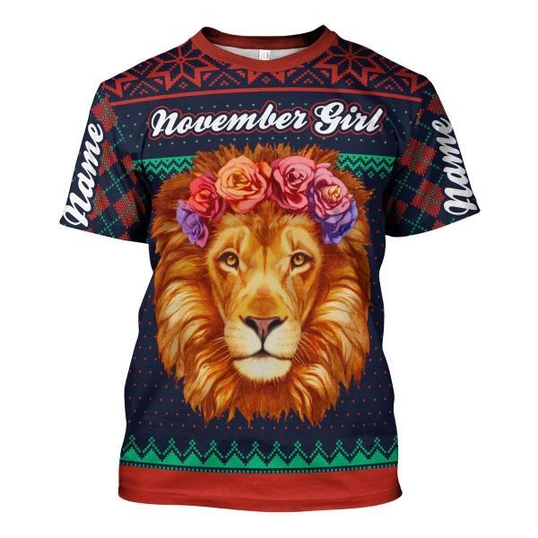 YMskins Personalized Tops November Girl All Over Printed