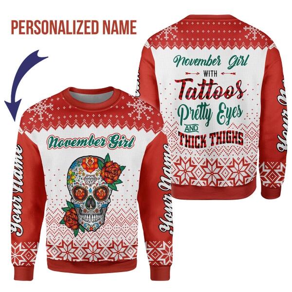YMskins Personalized Tops November Girl All Over Printed