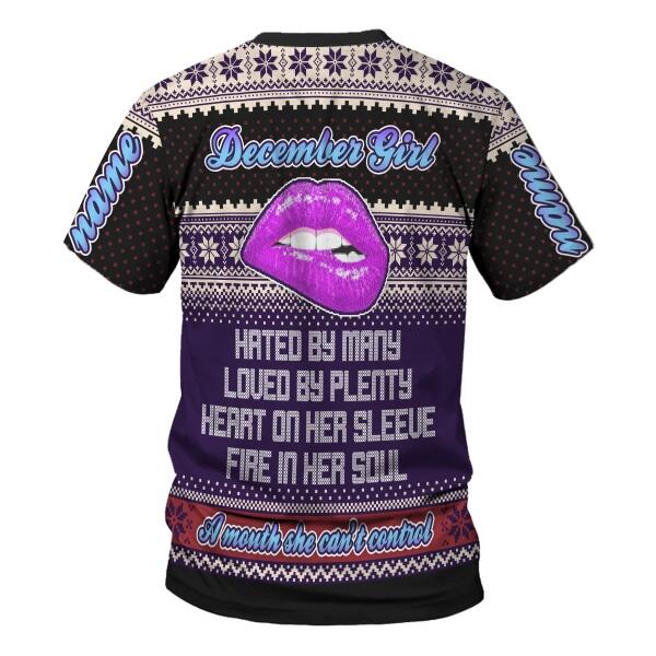 YMskins Personalized  Tops  A Queen Was Born In December All Over Printed