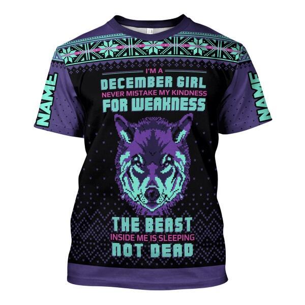 YMskins Personalized  Tops  December Girl All Over Printed