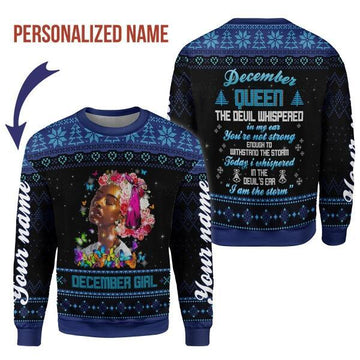 YMskins Personalized  Tops  December Girl I Am The Storm All Over Printed