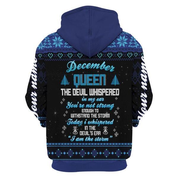 YMskins Personalized Hoodie December Girl I Am The Storm All Over Printed