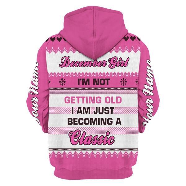 YMskins Personalized Hoodie December Girl All Over Printed