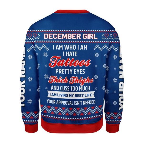 YMskins Personalized  Tops  December Girl I Am Who I Am All Over Printed