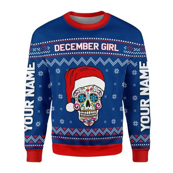 YMskins Personalized Sweatshirt December Girl I Am Who I Am All Over Printed