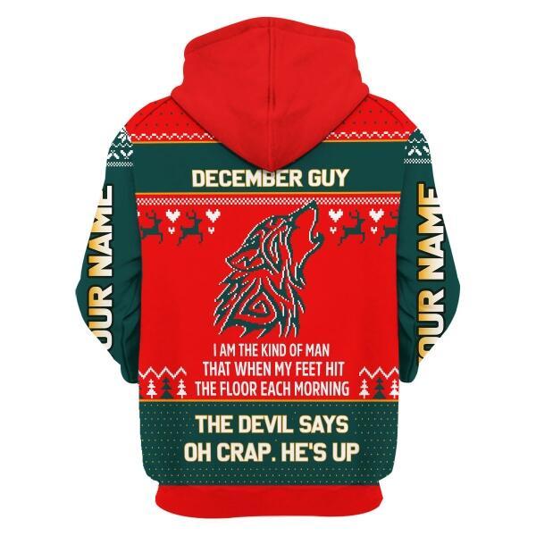 YMskins Personalized Hoodie December Guy All Over Printed