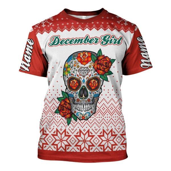 YMskins Personalized  Tops  December Girl All Over Printed