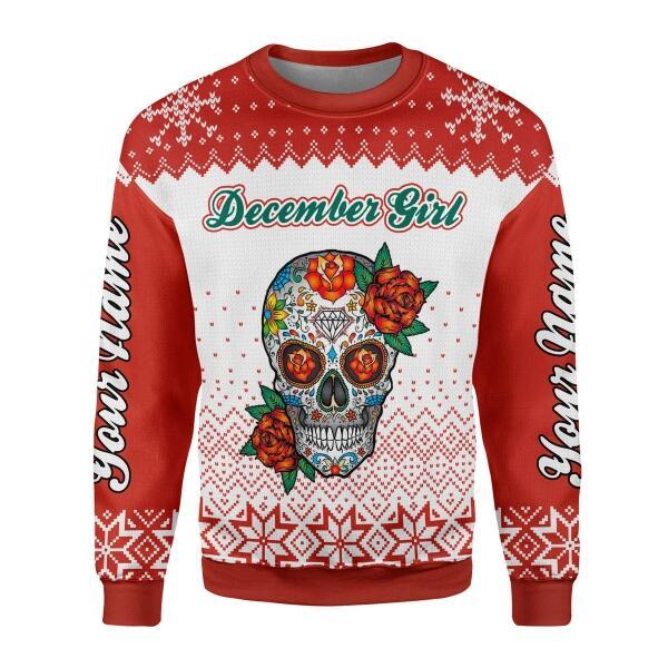 YMskins Personalized Sweatshirt December Girl All Over Printed