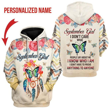 YMskins Personalized Hoodie September Girl All Over Printed