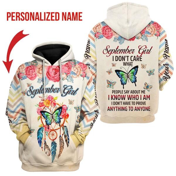YMskins Personalized Hoodie September Girl All Over Printed