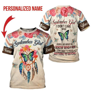 YMskins Personalized T-shirt September Girl All Over Printed