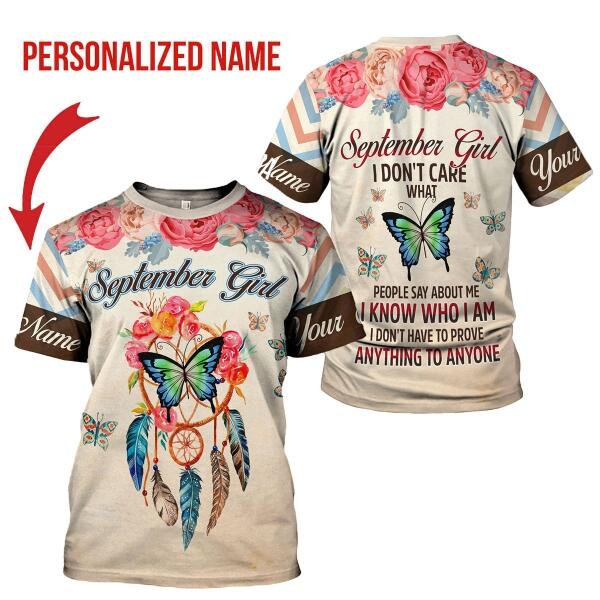 YMskins Personalized T-shirt September Girl All Over Printed