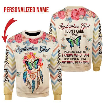 YMskins Personalized Ugly Sweater September Girl All Over Printed