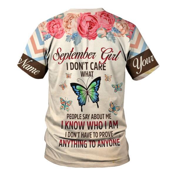 YMskins Personalized T-shirt September Girl All Over Printed