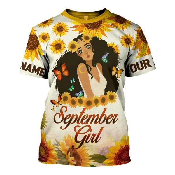 YMskins Personalized Tops September Girl All Over Printed