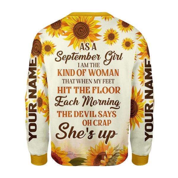 YMskins Personalized Tops September Girl All Over Printed