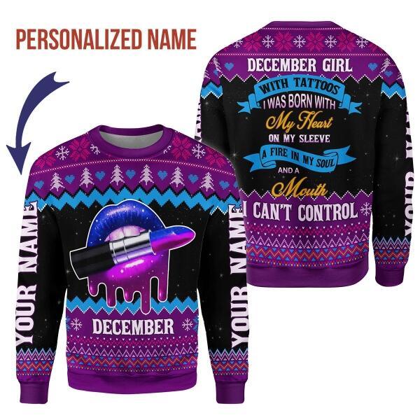 YMskins Personalized  Tops  December Girl All Over Printed