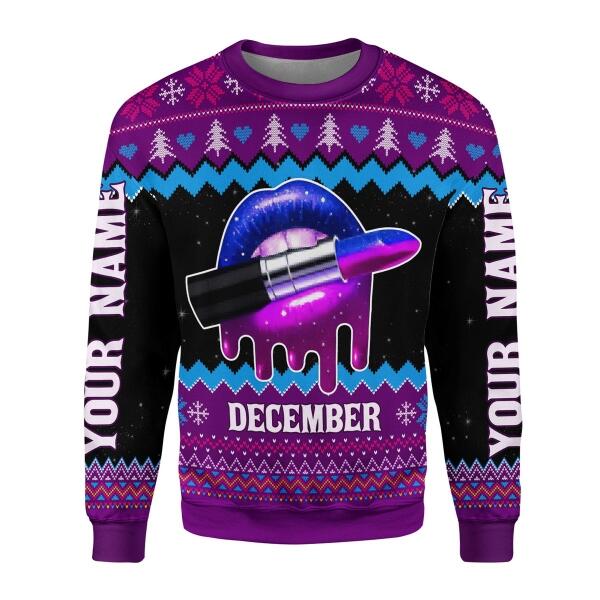 YMskins Personalized Sweatshirt December Girl All Over Printed