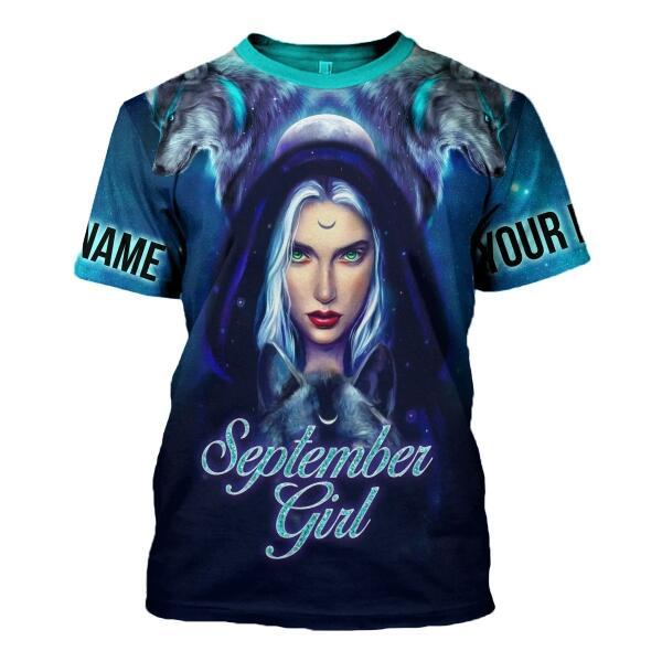 YMskins Personalized Tops September Girl I Don't Care All Over Printed