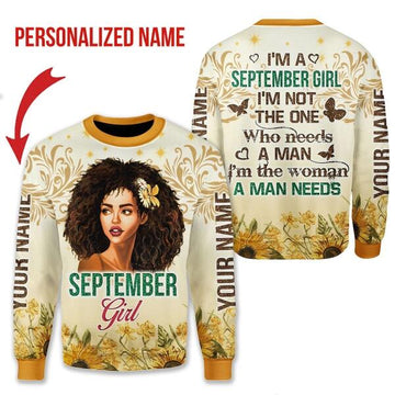YMskins Personalized Tops September Girl All Over Printed