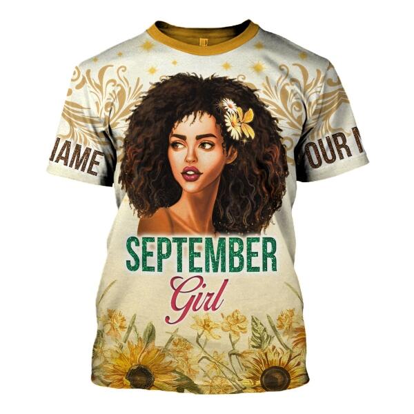 YMskins Personalized Tops September Girl All Over Printed