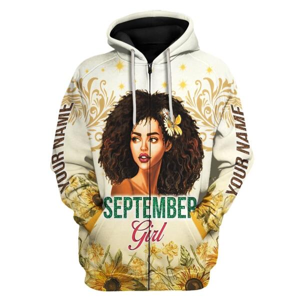 YMskins Personalized Tops September Girl All Over Printed