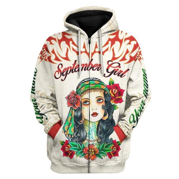 YMskins Personalized Tops September Girl All Over Printed