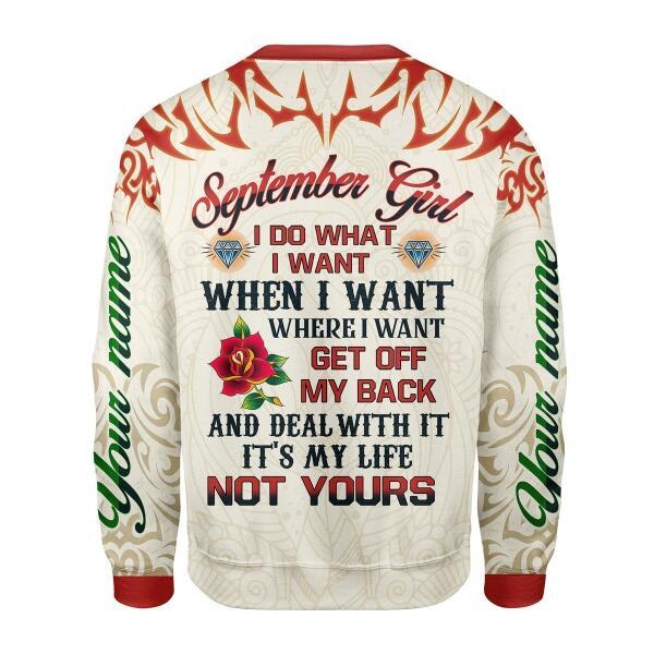 YMskins Personalized Tops September Girl All Over Printed