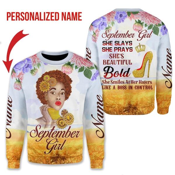 YMskins Personalized Tops September Girl All Over Printed