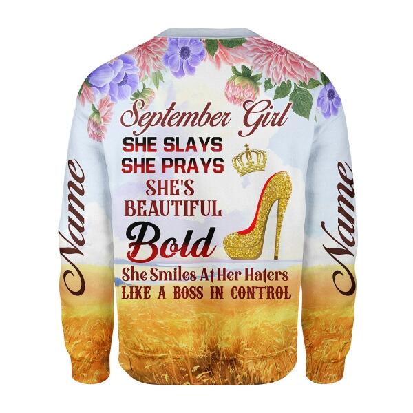 YMskins Personalized Tops September Girl All Over Printed