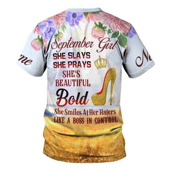 YMskins Personalized Tops September Girl All Over Printed