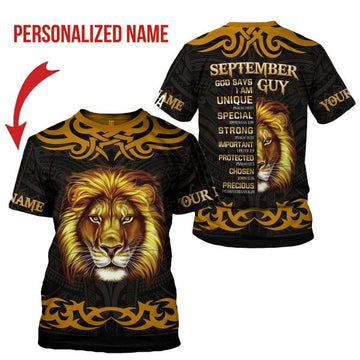 YMskins Personalized T-shirt September King All Over Printed