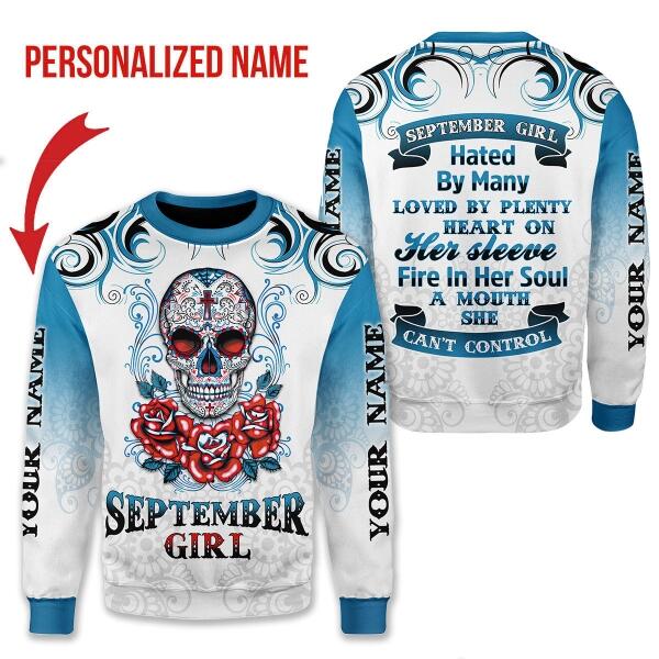 YMskins Personalized Tops September Girl Rose All Over Printed