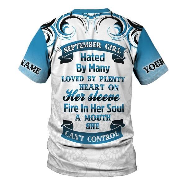 YMskins Personalized Tops September Girl Rose All Over Printed