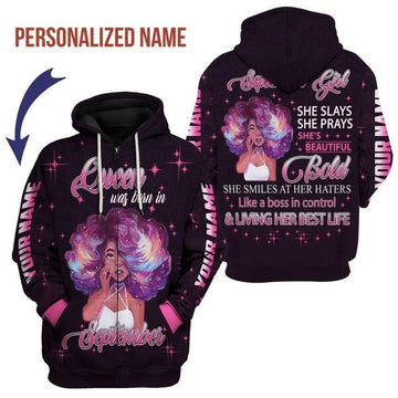 YMskins Personalized Zip Hoodie September Girl All Over Printed