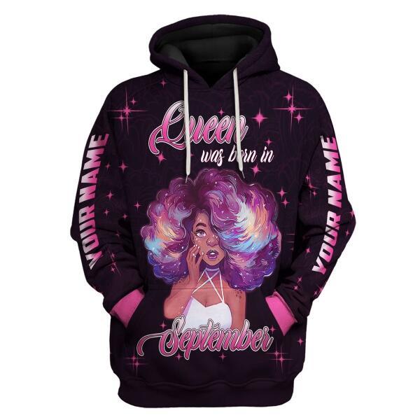 YMskins Personalized Hoodie September Girl All Over Printed