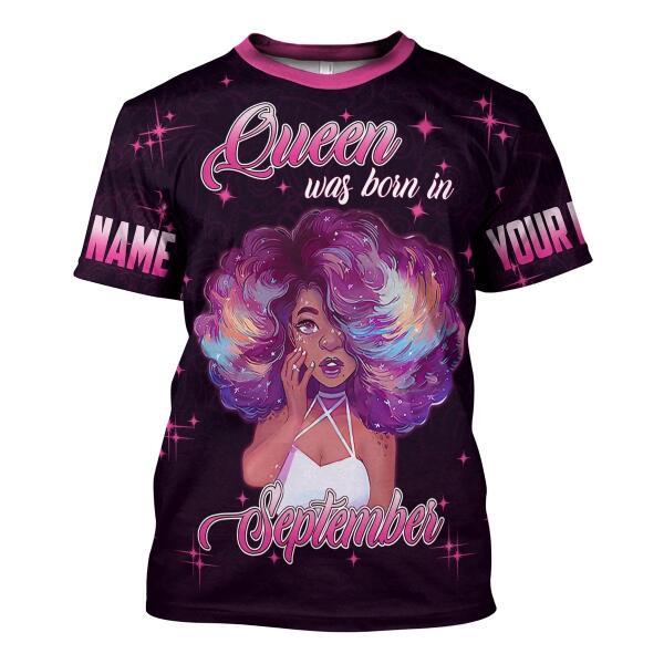 YMskins Personalized T-shirt September Girl All Over Printed