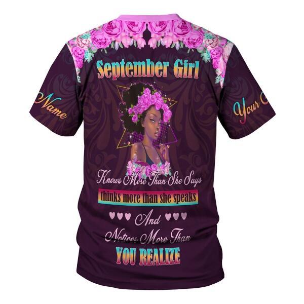 YMskins Personalized Tops September Girl All Over Printed