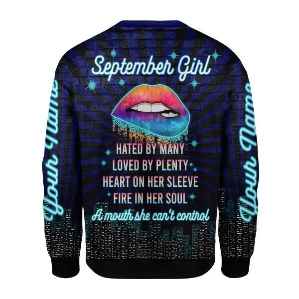YMskins Personalized Ugly Sweater September Girl All Over Printed