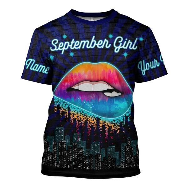 YMskins Personalized Tops September Girl All Over Printed