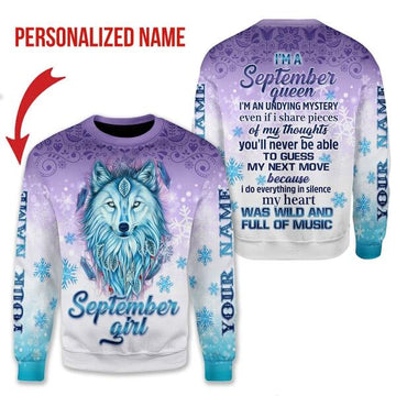 YMskins Personalized Tops I'm A September Queen All Over Printed