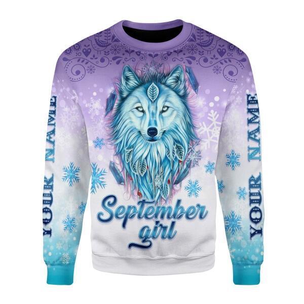 YMskins Personalized Ugly Sweater I'm A September Queen All Over Printed