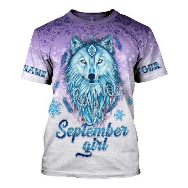 YMskins Personalized T-shirt I'm A September Queen All Over Printed